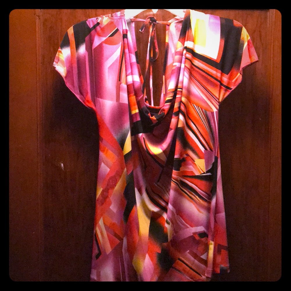 Never Worn ruffles sleeve draped front Blouse